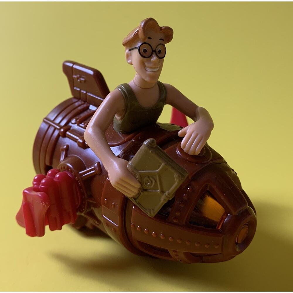 VINTAGE DISNEY ATLANTIS The Lost Empire MILO THATCH FIGURE IN SUBPOD TOY